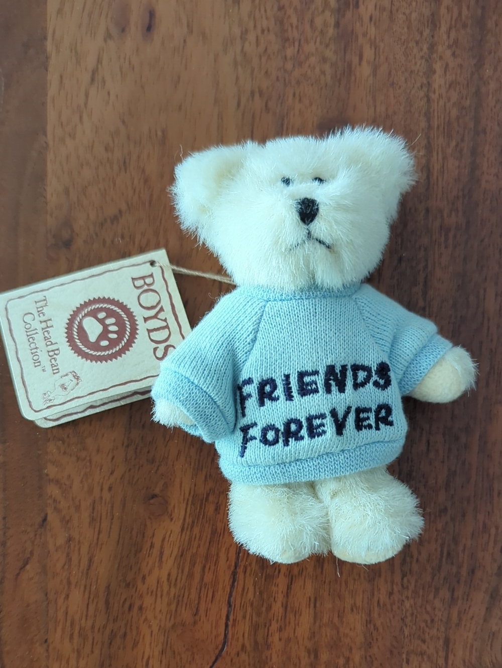 Boyds Bears Mini Bear with Light Blue 'Friends Forever' Sweater